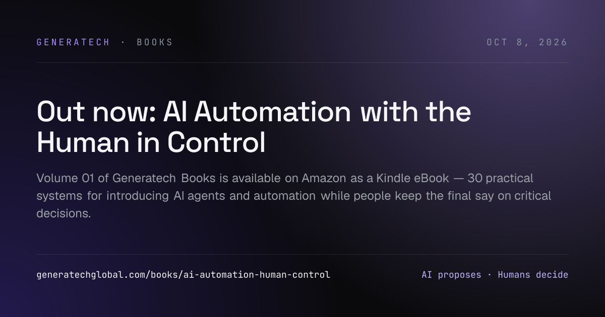 Out now: AI Automation with the Human in Control