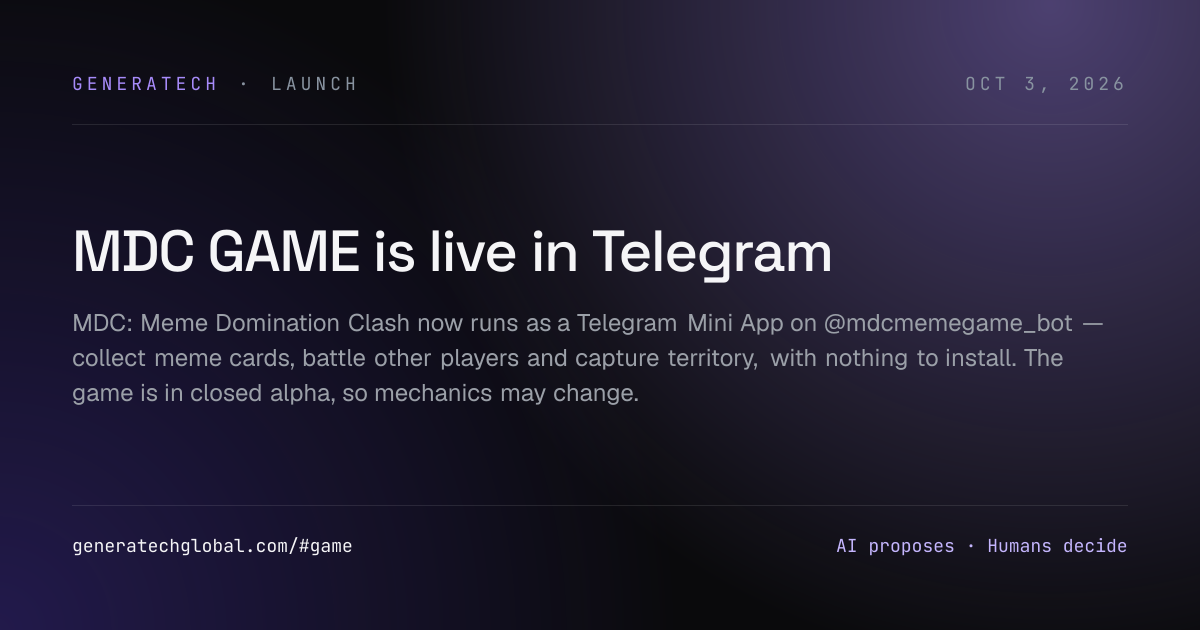 MDC GAME is live in Telegram